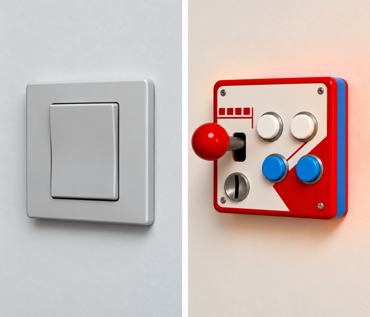 Tapa de interruptor con joystick arcade 🕹️