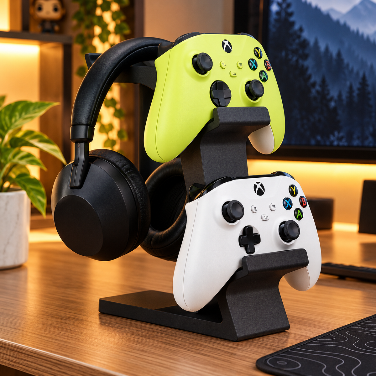 Soporte para mandos y auriculares 🎮