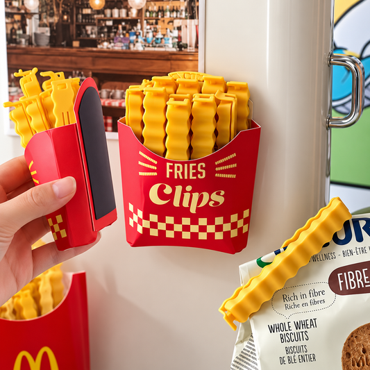 Clips para bolsas con forma de patatas fritas 🍟 (12 uds)