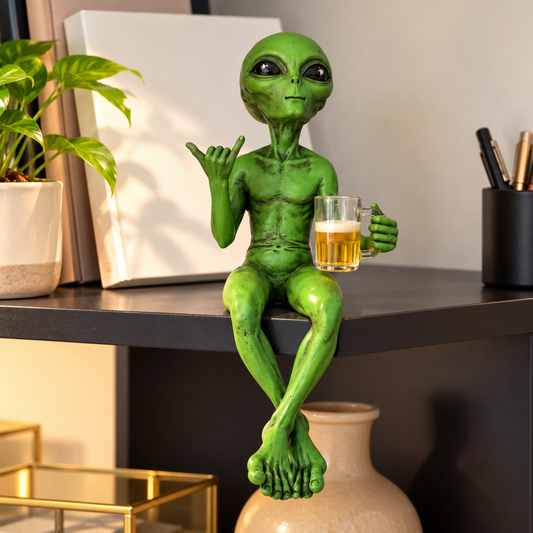 Figura de extraterrestre con cerveza 👽🍺